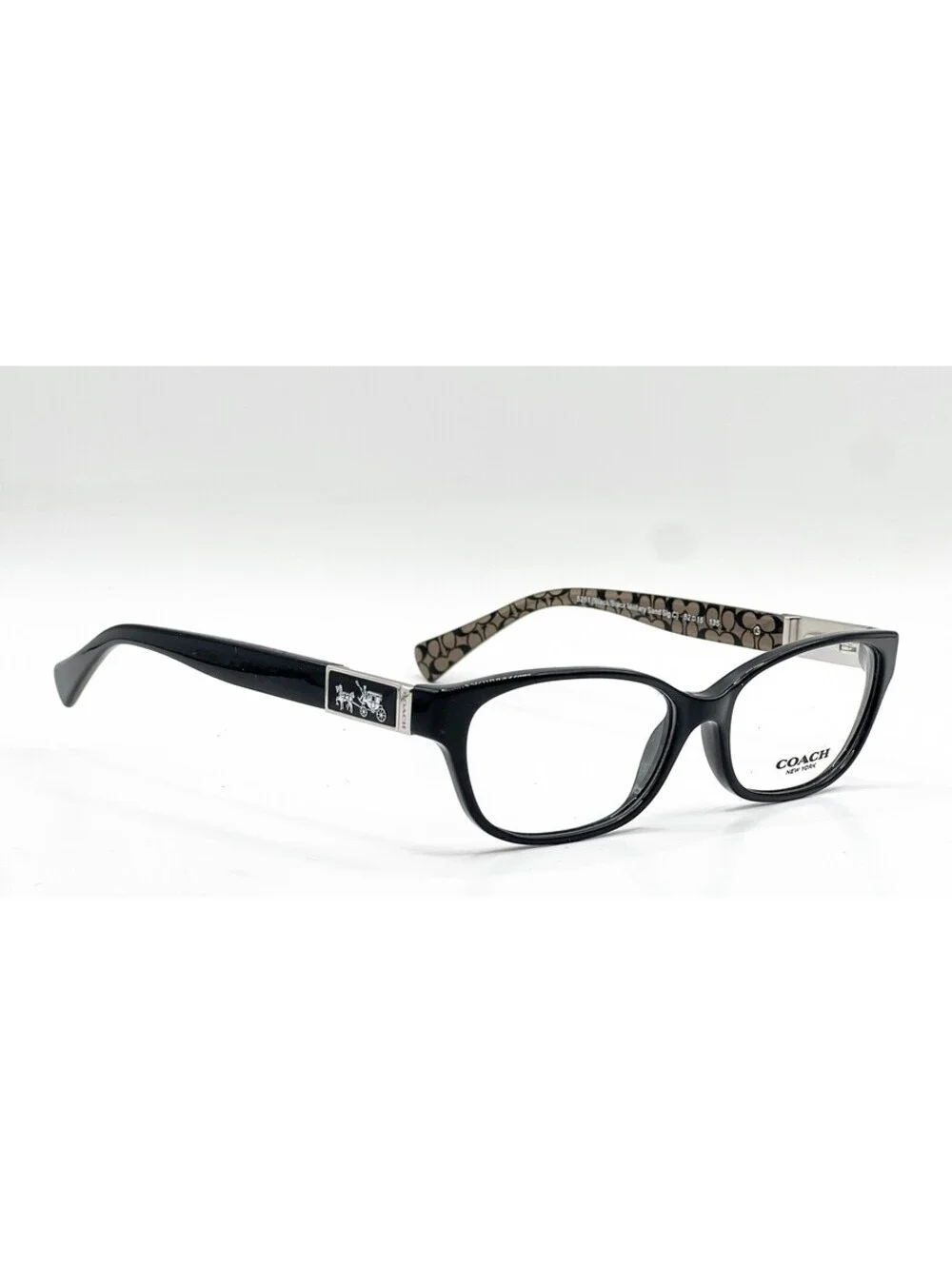 Coach HC 6061 5261 Black Military Rectangle Authentic Eyeglass Frames 52-15-135
